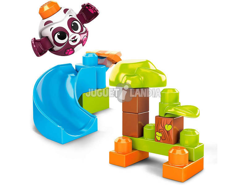 Mega Bloks Panda Lanza y Rueda De Peek a Block Mattel GKX68