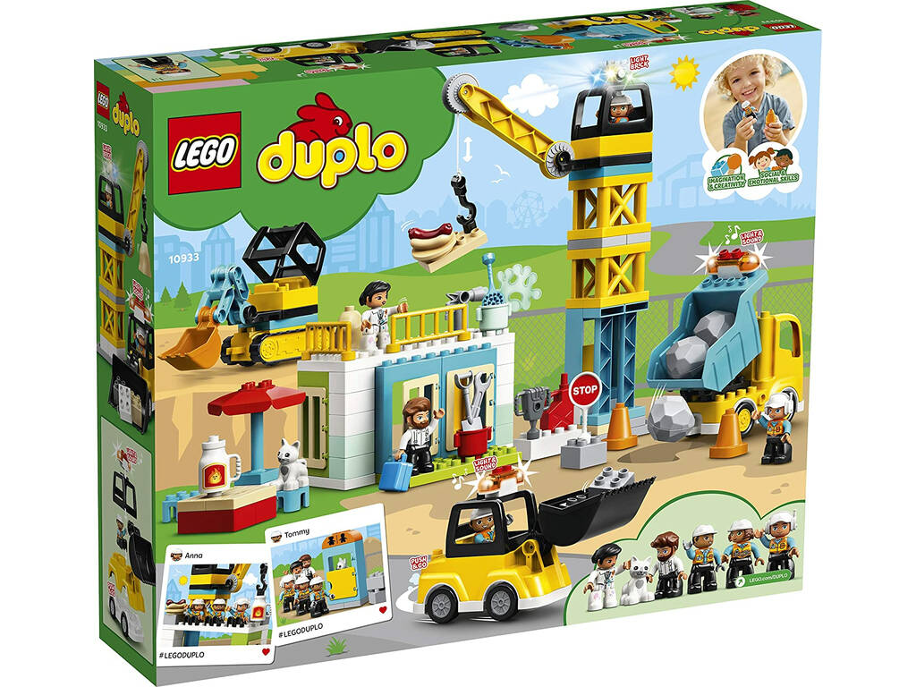 Lego Duplo Town Turm Kran und Baukasten 10933