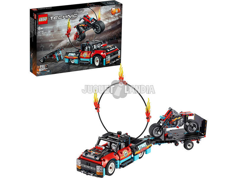 Lego Technic Spettacolo Acrobatico Camion e Moto 42106