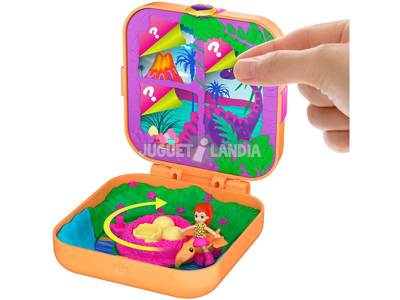 Polly Pocket Mundo Surpresa Lila e Dinossauro Mattel GKV10