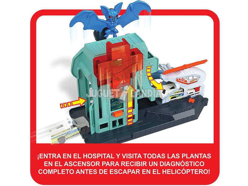 Hot Wheels City Attacco del Pipistrello nel Ospedale Mattel GJK90