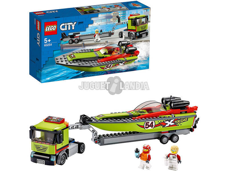 Lego City Grandes Vehículos Transporte de la Lancha de Carreras 60254