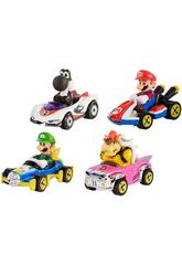Hot Wheels Pack 4 V�hicules Mario Kart Mattel GLN53