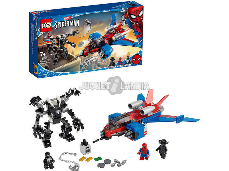 Lego Super-heróis Jet Aracnídeo VS. Armadura Robótica de Venom 76150