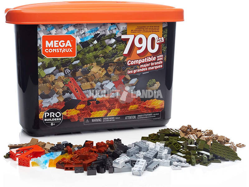 Mega Construx Builders Seau Noire 790 Pièces Mattel GJD26