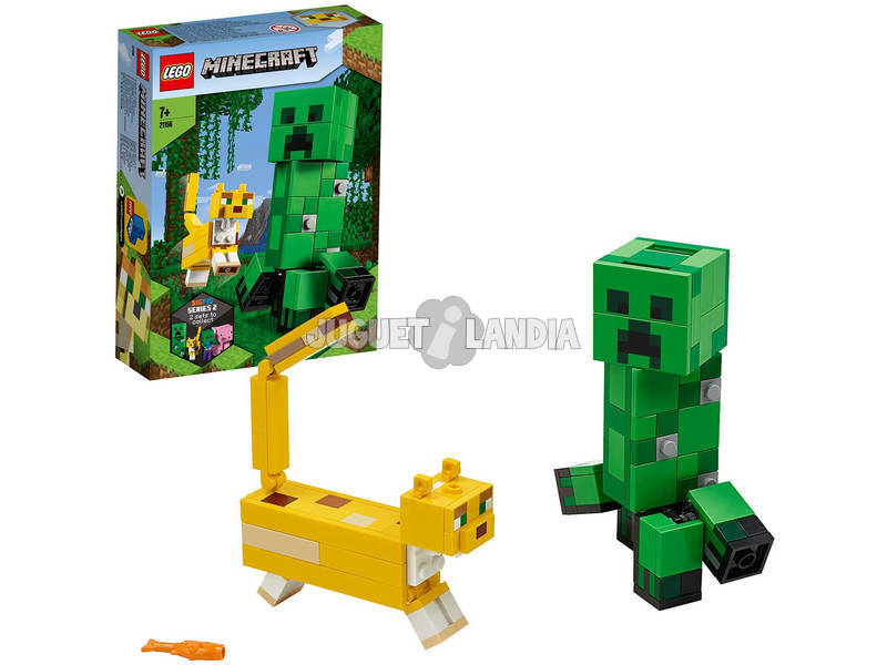 Lego Minecraft Big Fit Creeper y Ocelote 21156