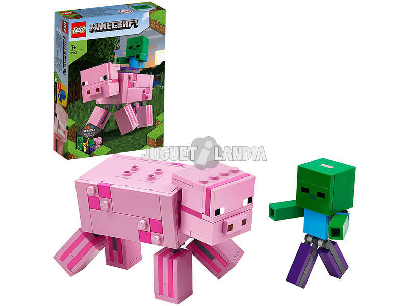 Lego Minecraft Big Fit Maiale con Bebè Zombi 21157