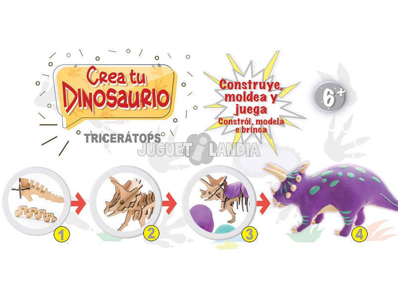 Erstelle und Baue dein Triceratops Educa 18363