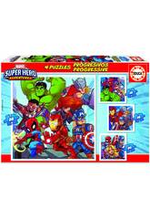 Puzzles Progressifs Marvel Super Heroe Adventures 12-16-20-25 Educa 18647