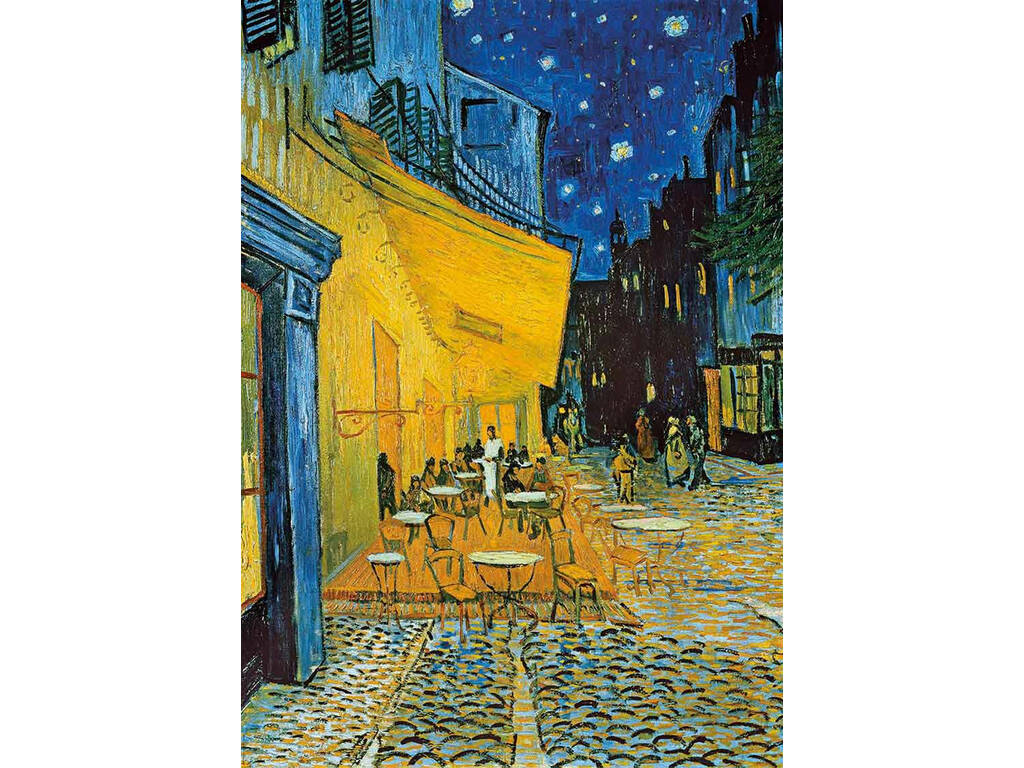 Puzzle 2x1000 Sonnenblumen + Terraza de Café Por La Noche, Van Gogh