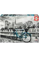 Puzzle 500 Fahrrad in der Nähe von Notre Dame 