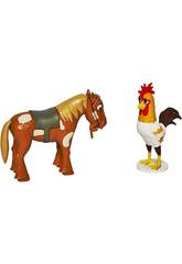 La Ferme De Zen�n Kit2 Figurines Coq Bartolito et Cheval Percheron Bandai 82002
