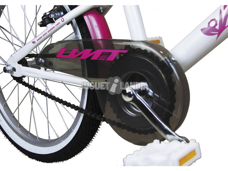 Bicicleta XT20 Diana 20 Branca e Cor-de-rosa com Cesto Umit 2071-53