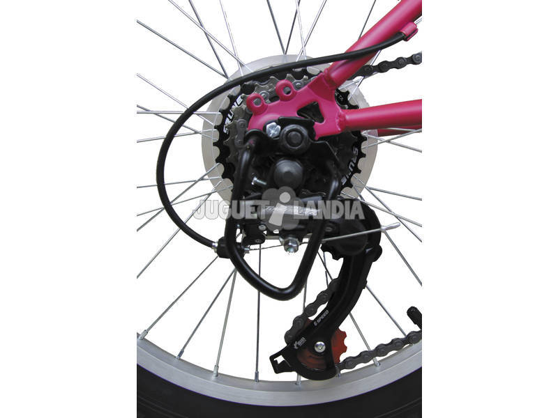 Fahrrad XR-200 Rosa mit Wechsler Shimano 6G Vorfederung und Korb aus Metall Umit 2071CS-3