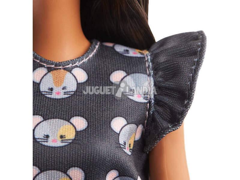 Barbie Fashioniste Mouse Print Dress Mattel GHW54