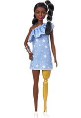 Barbie Fashionistas Star Print Denim Dress Mattel GHW60