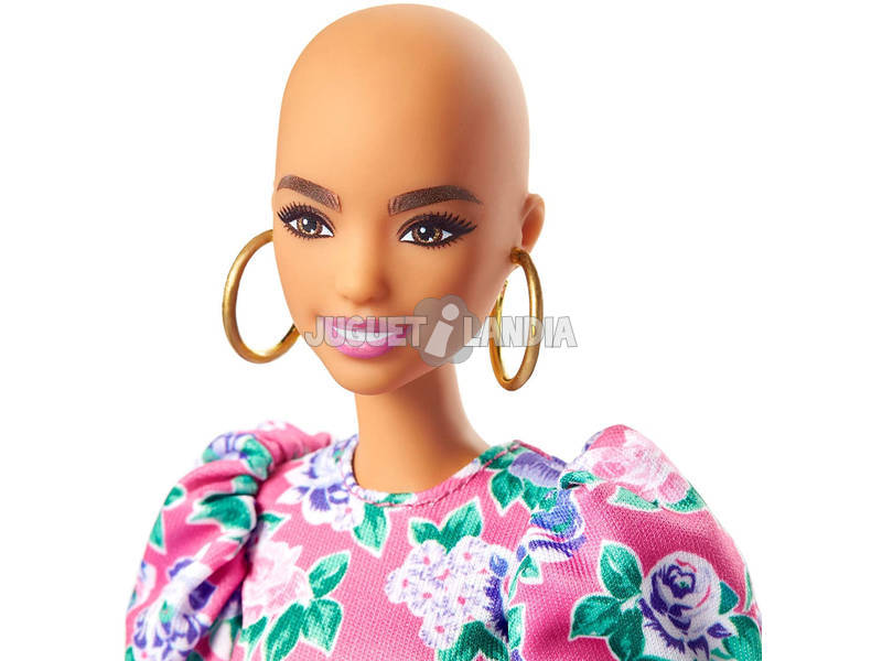 Barbie Fashioniste Vestito Rosa Fiori Mattel GHW64