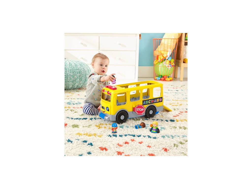 Fisher-Price Little People Autobús escolar amarillo (Mattel GTL68), versión  en español