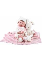 Reborn Puppe mit Decke und Kaninchen Cucosito 4701