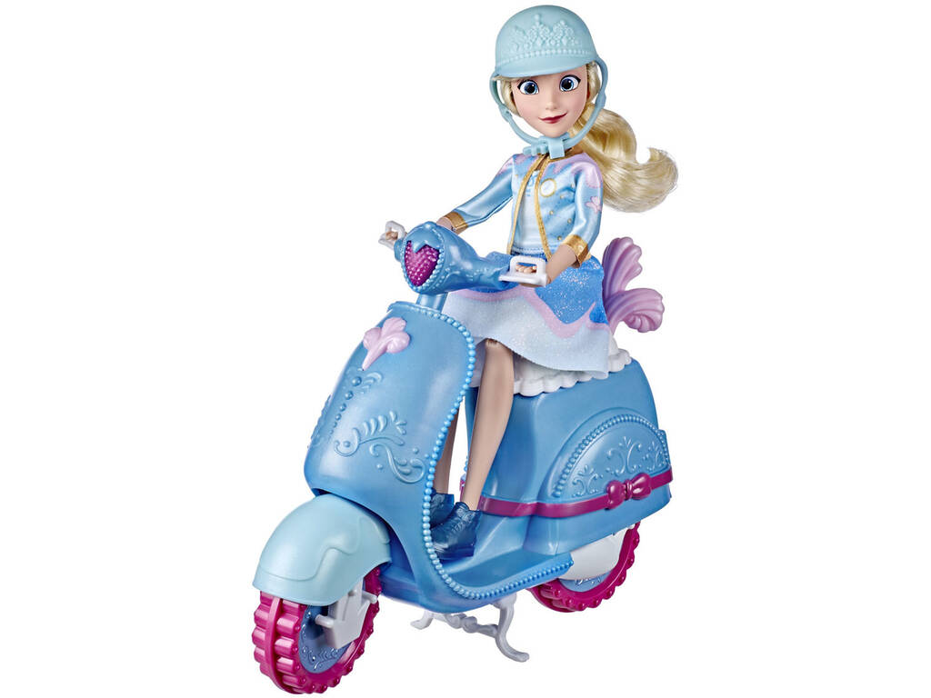 Boneca Princesas Disney Cenicienta e Scooter Hasbro E8937