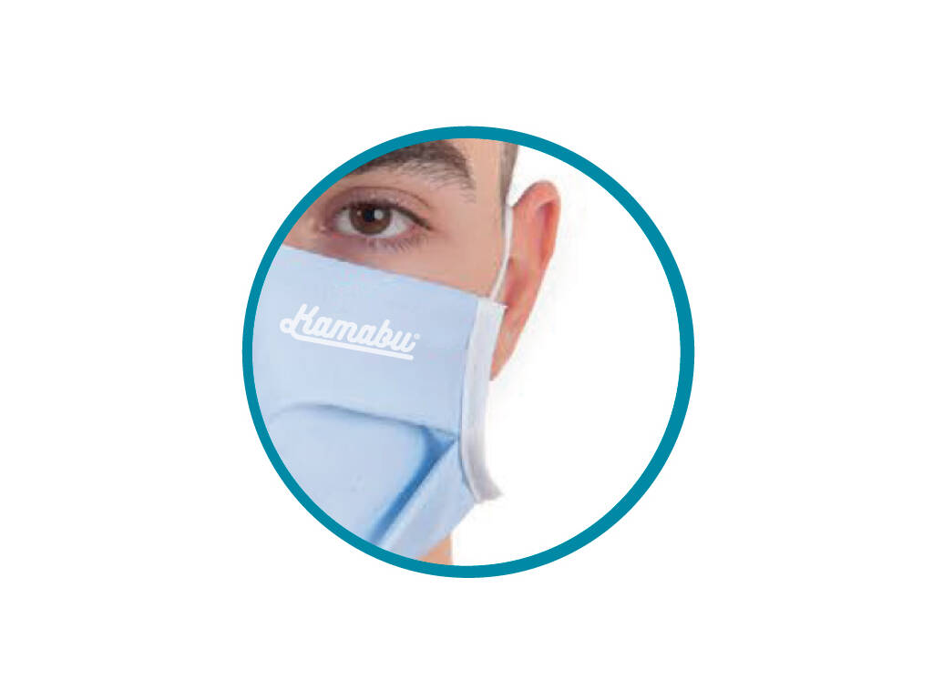 Blaue Hygienische Schutz-Maske 3 Filter Kamabu 80002