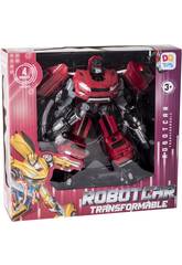 Robot Transformable Auto Warrior Rojo