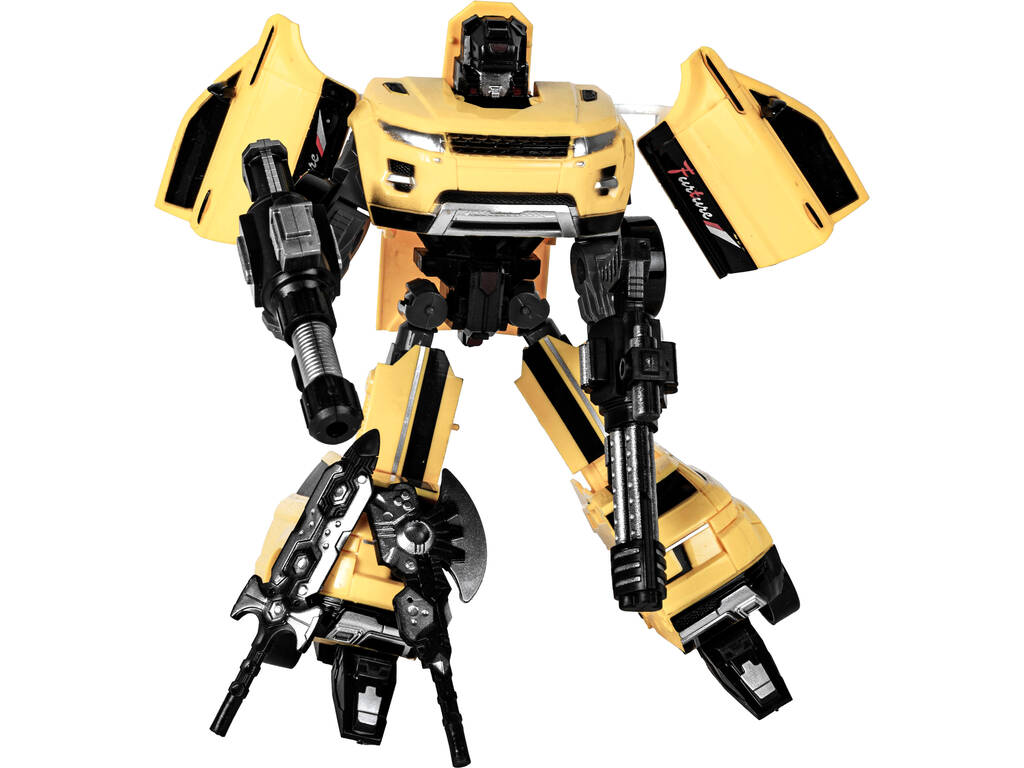 Robô Transformável Auto Warrior Amarelo