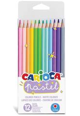 Pack 12 Crayons de Couleur Pastel Pastel Carioca 43034