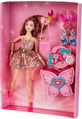 Poup�e Lucy Mannequin 30 cm. avec des Accessoires Corsage Rose