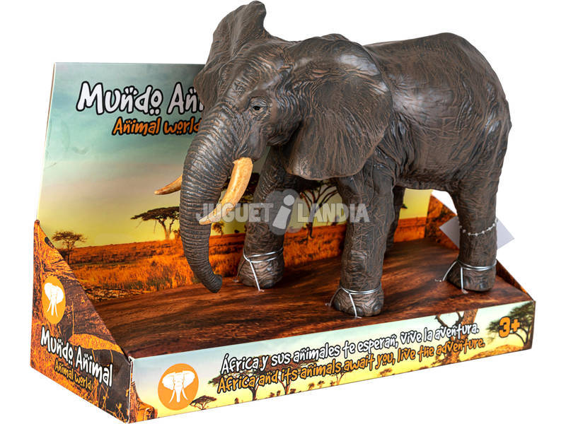 Mundo Animal Figura Elefante 22 cm.