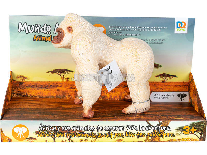 Mundo Animal Figura Gorila Branco 15 cm.