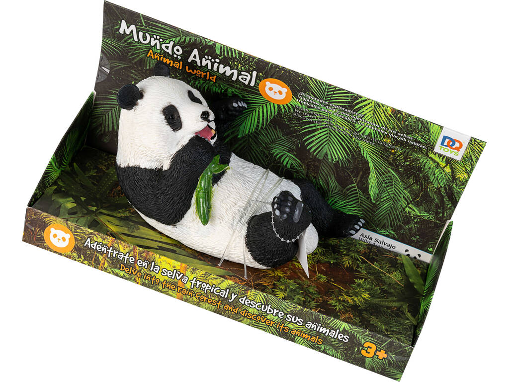 Mondo Animale Figura Orso Panda Sdraiato 18 cm.