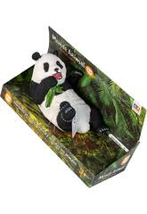 Mundo Animal Figura Urso Panda Deitado 18 cm.