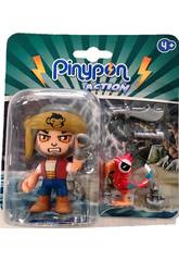 Pinypon Action Figurine Pirate Avec Animal de Compagnie Perroquet Famosa 700015801