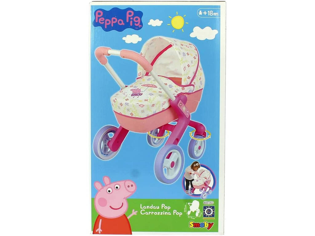 Spaziergangpuppenwagen Pop Pram Peppa Pig Smoby 251306