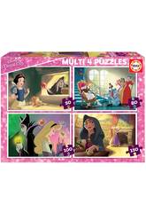 Puzzle Multi 4 M�chants Disney Educa 18626