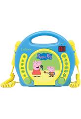 Peppa Pig Lecteur de CD Portable avec 2 Microphones Lexibook RCDK100PP