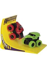 Monster Truck Véhicules Acrobatiques avec Rampe De couleur Rouge et Verte