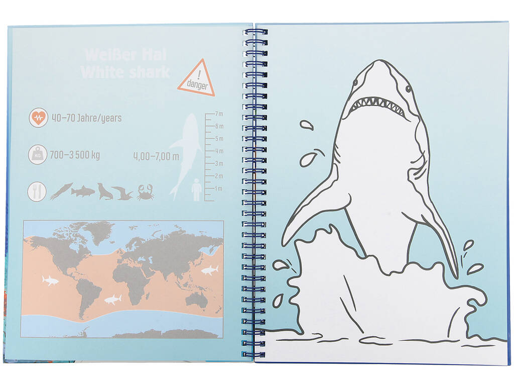 Dino World Livro para colorir Underwater 7300