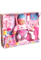 Poup�e 40 cm. avec des Accessoires de Voyage