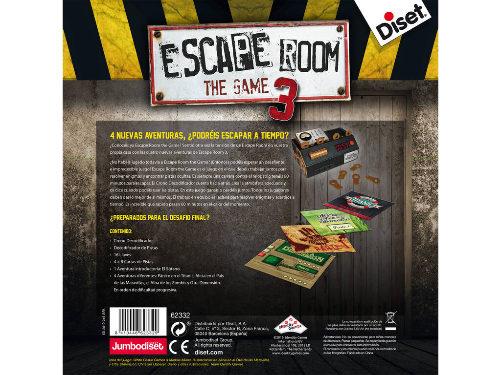 Escape Room - jogo Diset — Juguetesland