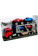 Camin Friccin 29 cm. Porta Vehculos con 4 Jeep 10 cm.