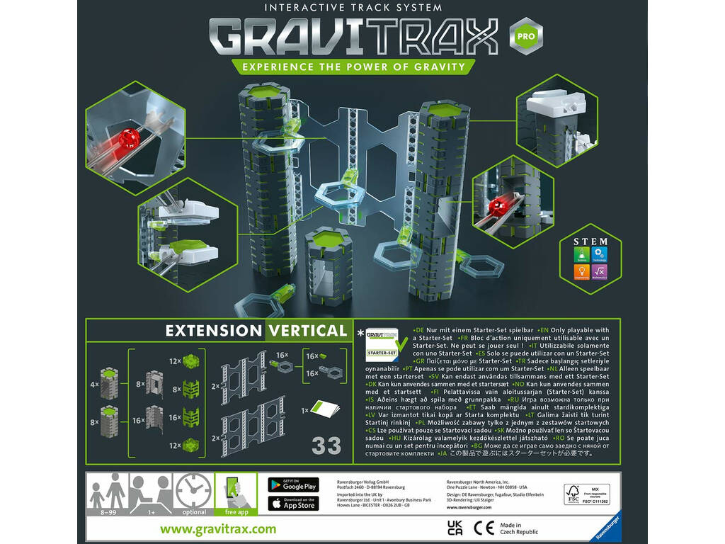 Gravitrax Expansión Pro Vertical Ravensburger 26816