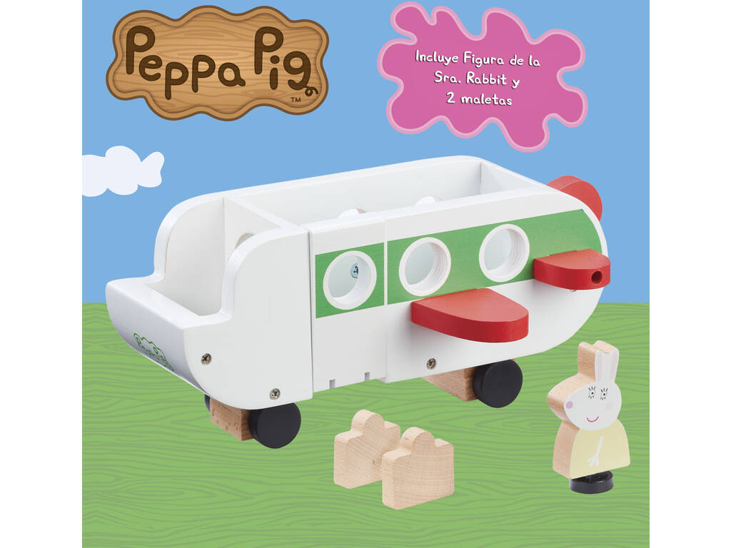 Peppa Pig Avión de Madera Bandai CO07211