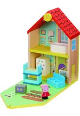 Peppa Pig la casa di legno con figura e mobili Bandai CO07213