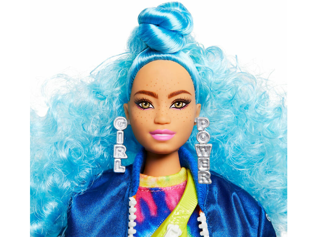 Barbie Extra Pelo Azul Encaracolado Mattel GRN30