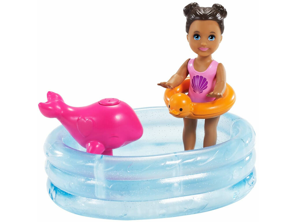 Barbie Skipper mit Pool und Mädchen Mattel GRP39