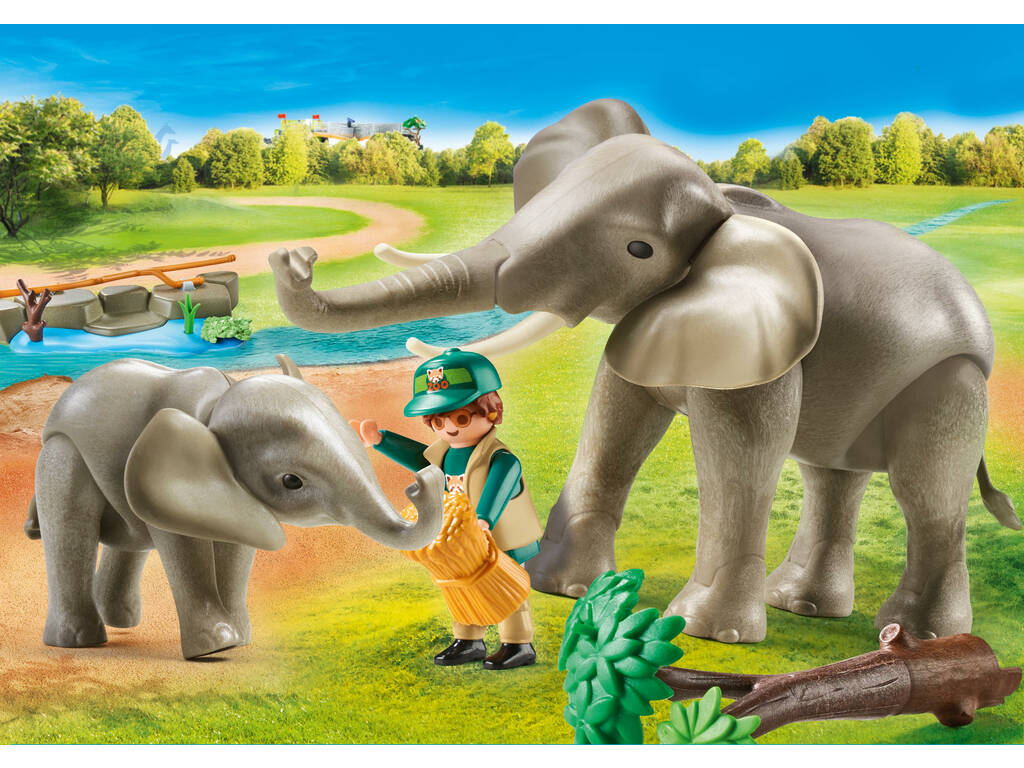 Playmobil Enceinte Extérieure d'Elephants 70324