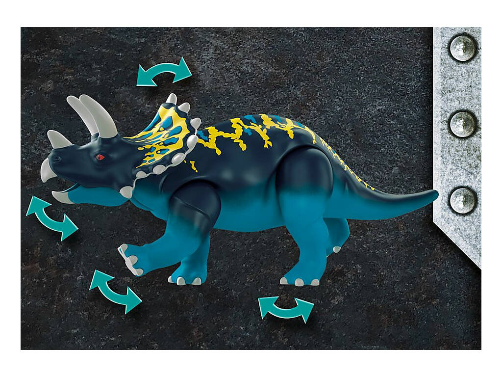 Playmobil Dinos Triceratops Émeute pour les pierres légendaires 70627
