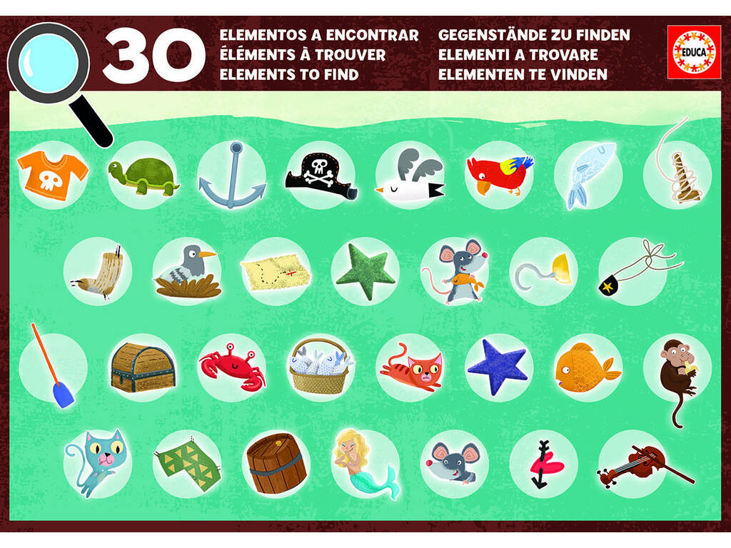 Puzzle Detectives 50 Peças Piratas Educa 18896